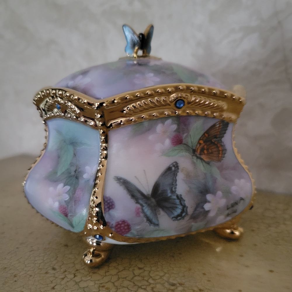 Bradford Edition  Adorned  Music Box with Gold Trim